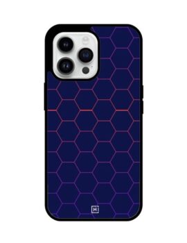Blue Abstract Hybrid Glass iPhone Case