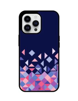 Blue Abstract Hybrid Glass iPhone Case